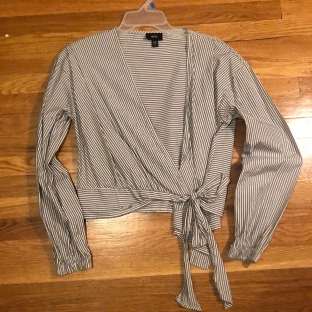 Cotton Wrap Front Top